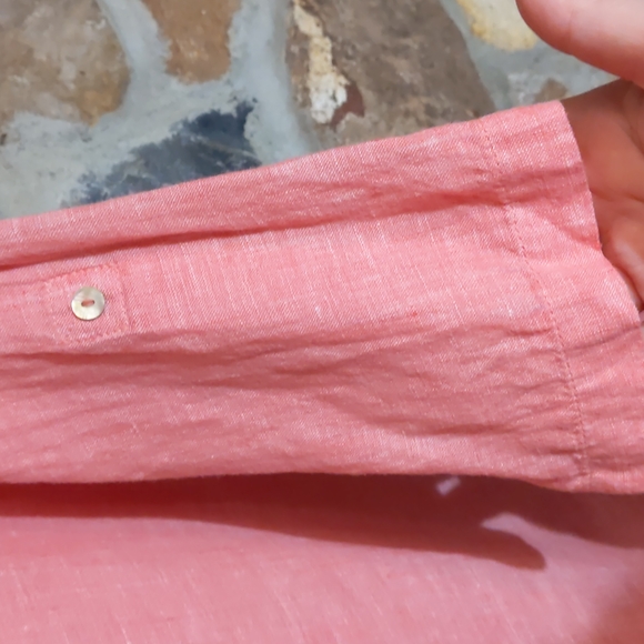 Jones New York pink 100% linen blouse - Picture 5 of 8